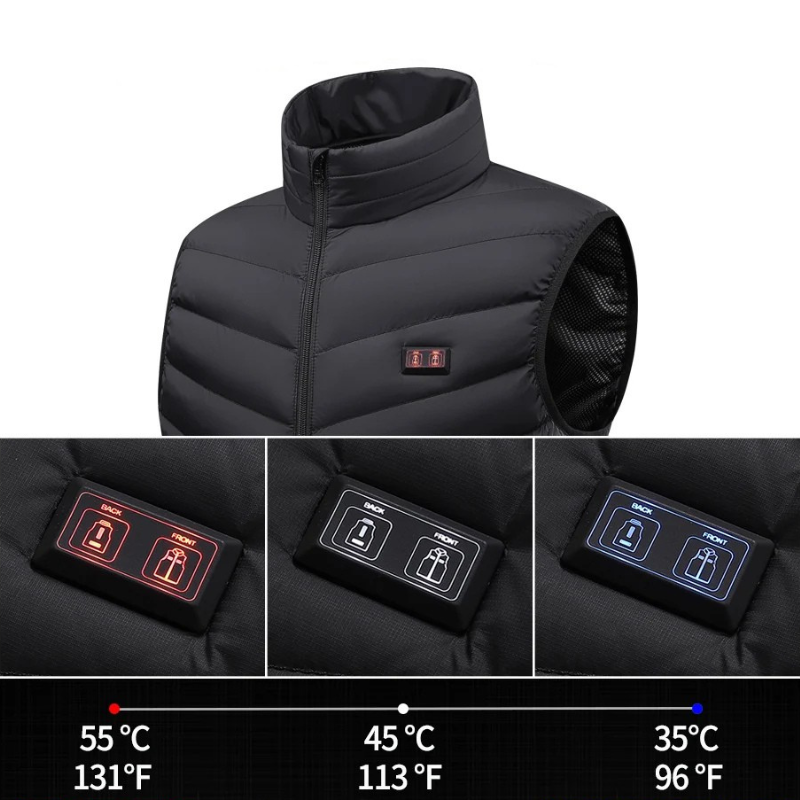 Unisex Heated Vest- Water & Wind Resistant